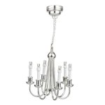 (image for) 6 Arm Silver Chandelier - LED