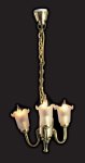 (image for) 3 Arm Frosted Tulip Shade Chandelier 12v