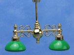 (image for) Billiard Chandelier w/ Green Shades 12v