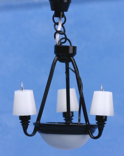 (image for) Black Americana Chandelier w/ Shades 12v