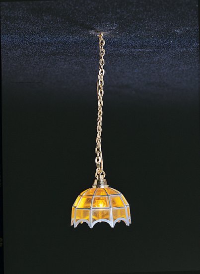 (image for) Tiffany Amber Hanging Lamp 12v