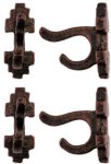 (image for) Wall Hooks Oil Rubbed Bronze 4pc