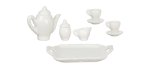 (image for) Tea Serving Set Porcelain White 10pc