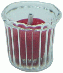 (image for) Clear Glass Votive Candle Holder w/ Red Candle