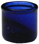 (image for) Plain Blue Glass Votive Candle Holder