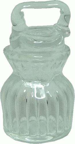 (image for) Ribbed Glass Jar w/ Lid