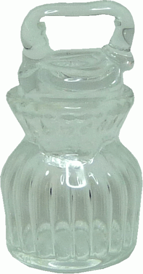 (image for) Ribbed Glass Jar w/ Lid