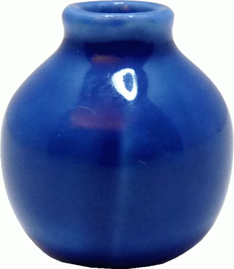 (image for) Ceramic Blue Round Vase