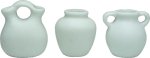 (image for) White Ceramic White Urn Set 3pc