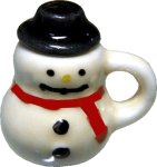 (image for) Snowman Mug w/ Top Hat Lid Ceramic