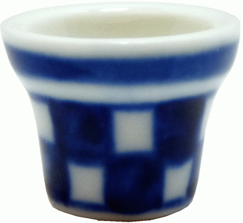 (image for) Blue Checkered Pot