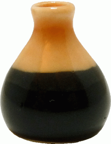 (image for) Orange & Black Large Ceramic Onion Jar