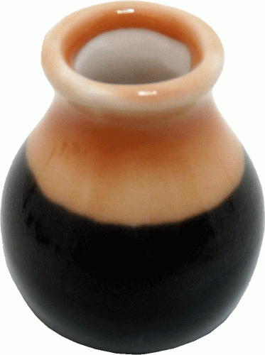 (image for) Black & Orange Ceramic Jar