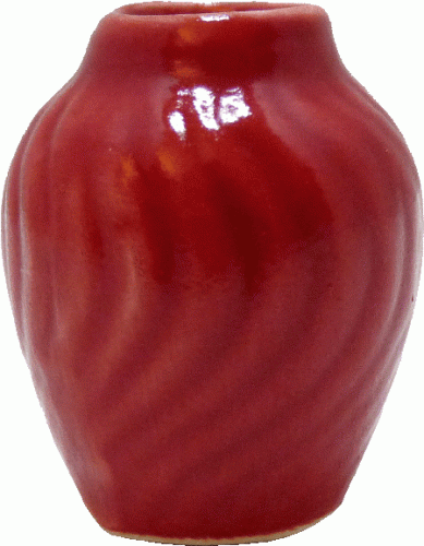 (image for) Red Swirl Patterned Ceramic Vase