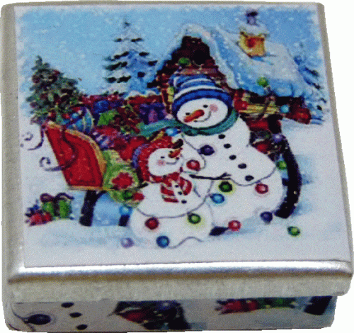 (image for) Square Snowman Tin Empty