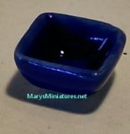 (image for) Square Deco Ceramic Bowl Blue