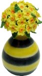 (image for) Yellow Flowers in Bumble Bee Vase