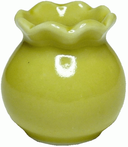 (image for) Yellow Fluted Vase Ceramic