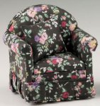 (image for) Black Floral Chair