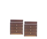 (image for) Walnut Nightstand - 2pc