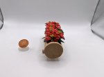 (image for) Red Poinsettias in Log Planter