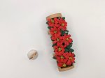 (image for) Red Poinsettias in Log Planter