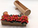 (image for) Red Poinsettias in Log Planter