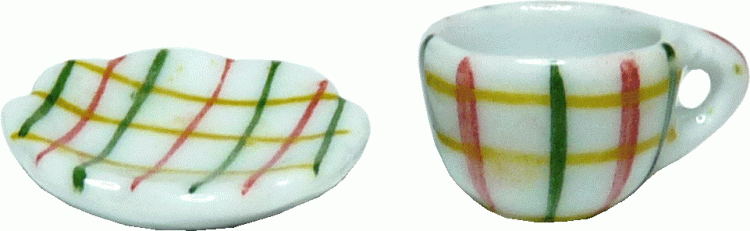 (image for) Tic Tac Toe Ceramic Teacup & Saucer