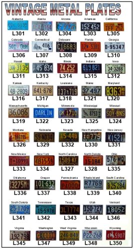 (image for) Vintage License Plates