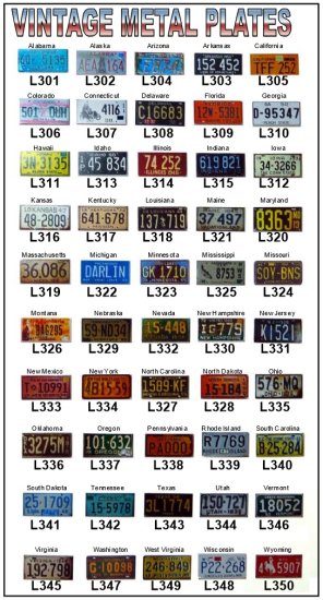 (image for) Vintage License Plates