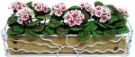 (image for) Red & White Geranium in Sunrise Box Long Planter