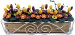 (image for) Autumn Flowers in Scroll Iron Long Planter