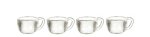 (image for) Coffee or Tea Clear Mugs Set 4pc