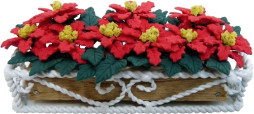 (image for) Deluxe Poinsettias in Braided Iron Box