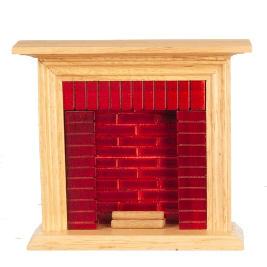 (image for) Fireplace - Oak w/ Red Brick