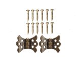 (image for) Scalloped Antique Brass Hinge w/ 12 Pins 2pc