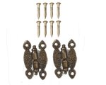 (image for) Country Style Antique Brass Hinge w/ 8 Pins 2pc