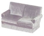 (image for) Gray Plush Love Seat