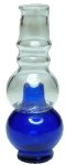 (image for) Glass Hurricane Lamp w/ Blue Base - Non-Electric