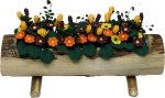 (image for) Fall Flowers in Log Planter