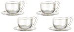 (image for) Clear Cups & Saucers 4pc