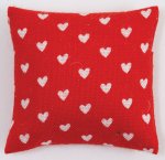 (image for) Throw Pillow - Red w/ Hearts