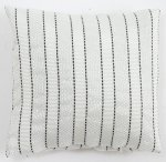 (image for) Throw Pillow - Silver & White Striped