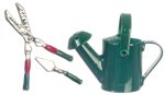 (image for) Green Watering Can w/ Gardening Tools 3pc Set