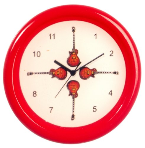 (image for) Red Guitar Wall Clock