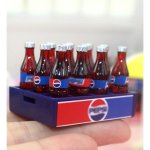 (image for) 12 Miniature Pepsi Bottles in a Pepsi Crate