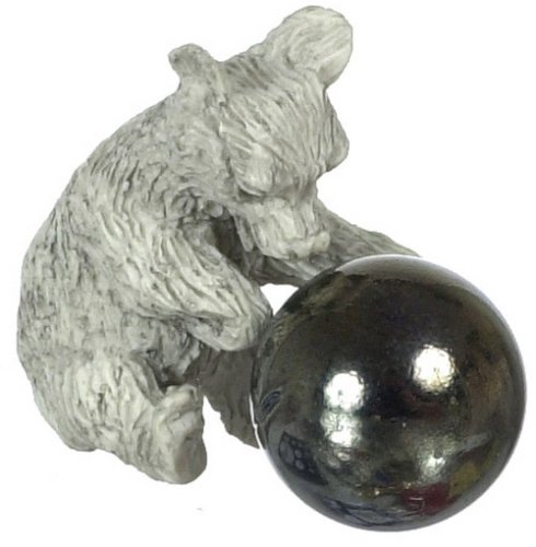 (image for) Stone Bear Yard Ornament w/ Ball 2pc