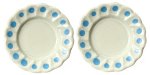 (image for) Blue Dotted Border Dishes 4pc