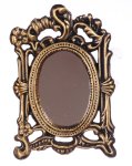 (image for) Antique Rubbed Brass Wall Mirror