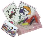 (image for) Art Box w/ Scissors Pencils Crayon Box & Coloring Sheets